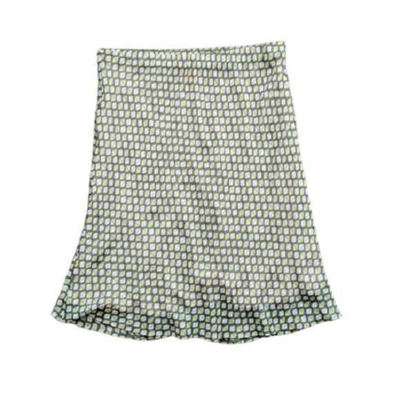 COPY - Joe Fresh Green Bias Cut Geometric Slip Skirt - Picture 1 of 7